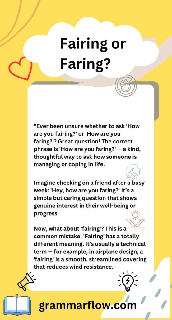 Fairing or Faring? Meaning & Examples (2025 Guide)