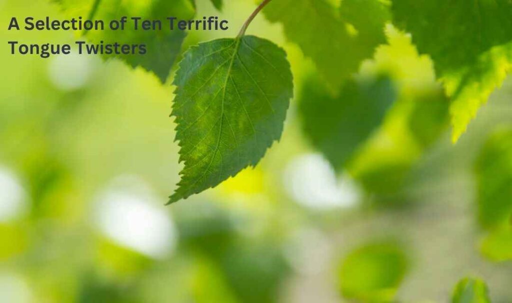 A Selection of Ten Terrific Tongue Twisters