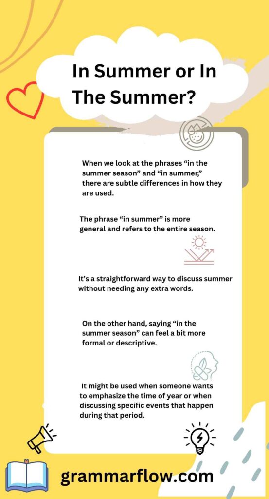 In Summer or In The Summer? Learn the Crucial Difference Today!