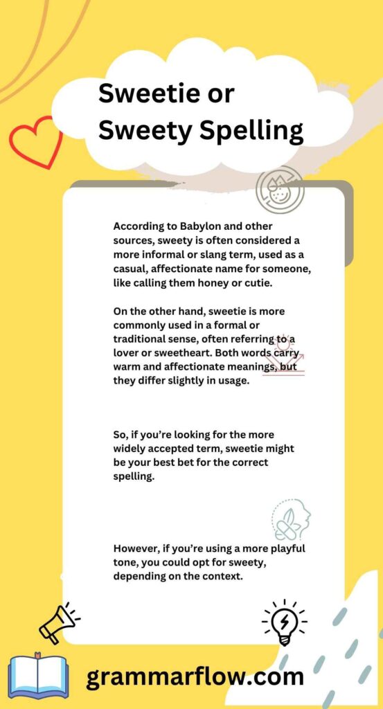 Sweetie or Sweety Spelling:Discover the Surprising Truth