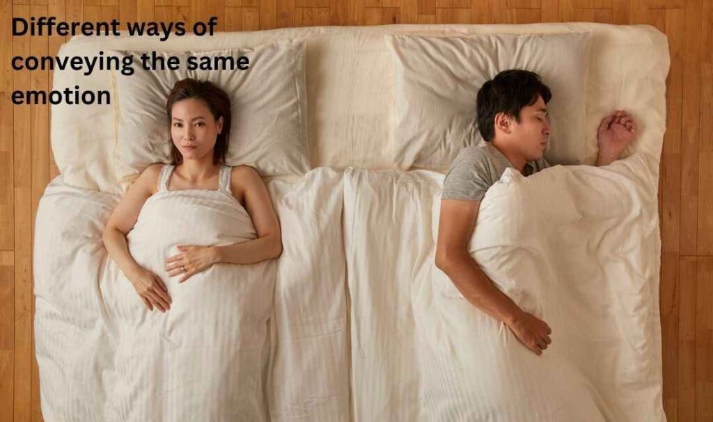 Different ways of conveying the same emotion