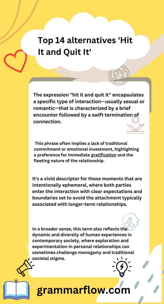 Top 14 alternatives 'Hit It and Quit It'