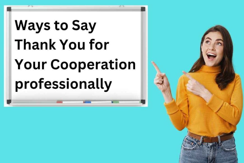 Ways to Say Thank You for Your Cooperation professionally