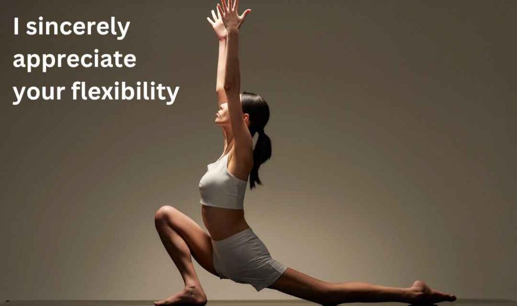 I sincerely appreciate your flexibility