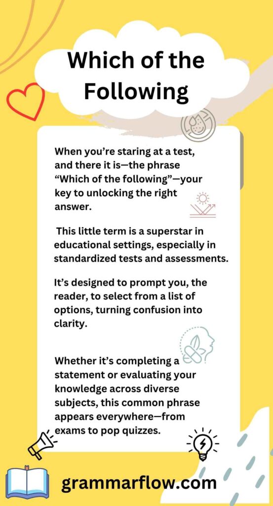 Which of the Following