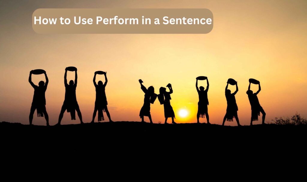 How to Use Perform in a Sentence
