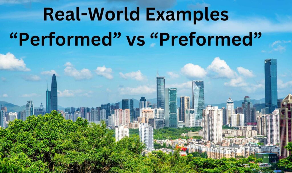 Real-World Examples: “Performed” vs “Preformed”