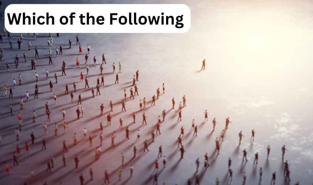 Which of the Following