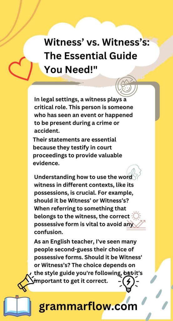 Witness’ vs. Witness’s: The Essential Guide You Need!"